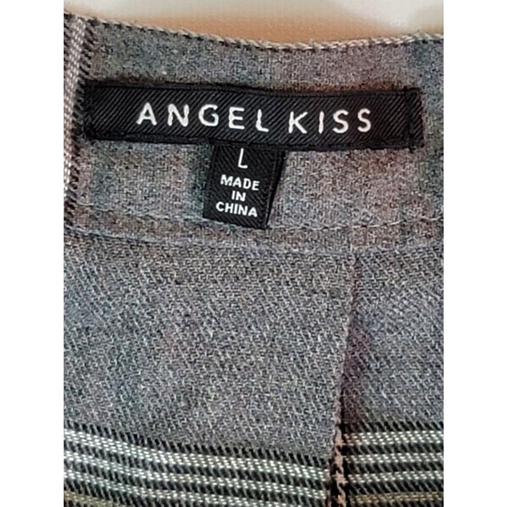 Angel Kiss Gray Pleated Plaid Y2K Schoolgirl Mini Skirt in Womens Size: Large - Picture 9 of 11